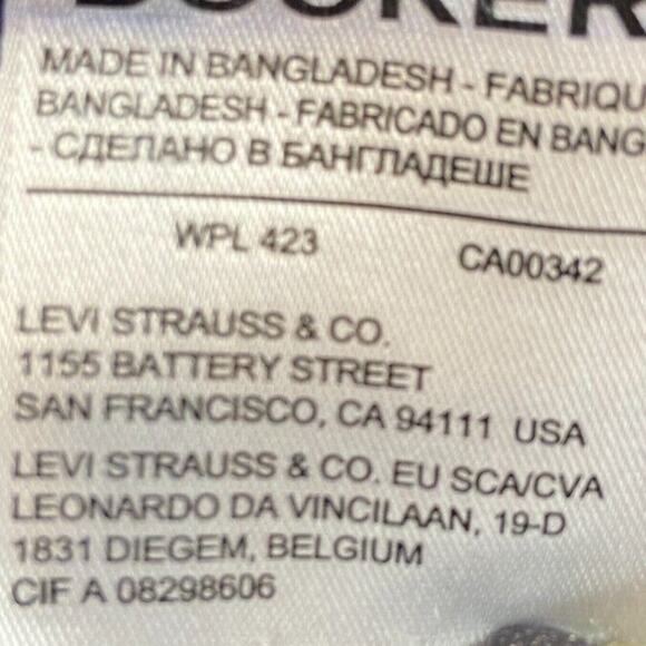 Dockers Flex Mens Chinos W46xL34 Navy Mid Waist Regular Straight Tapered - Picture 13 of 13